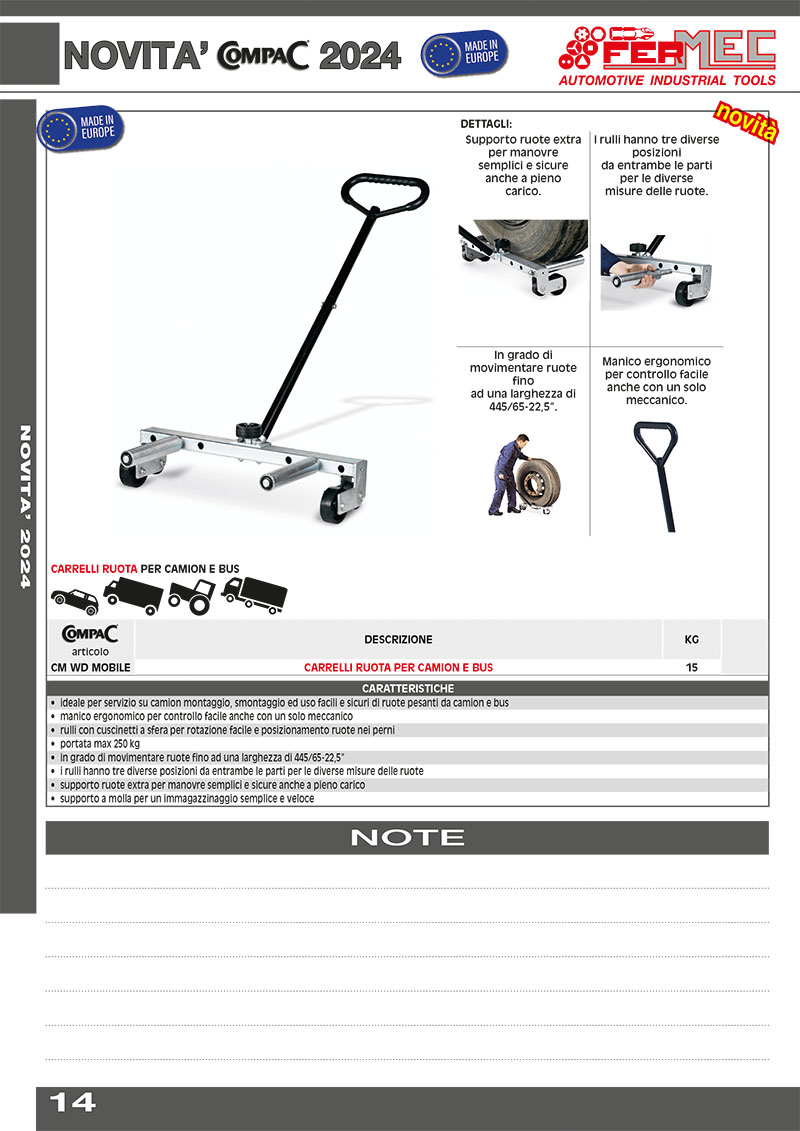 Carrelli ruota per camion e bus